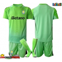 Camisa de Futebol Aston Villa Goleiro Equipamento Secundário Infantil 2025-26 Manga Curta (+ Calças curtas)